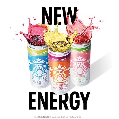 Starbucks Iced Energy, Limonade aux Myrtilles, Boisson Énergisante Pétillante, 355 ml