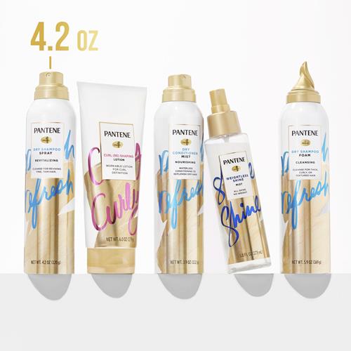 Pantene Pro-V Refresh Shampooing Sec en Spray, Volumisant et Nettoyant à la Vitamine B5, Pour Cheveux Fins, Clairsemés et Colorés, 125 ml
