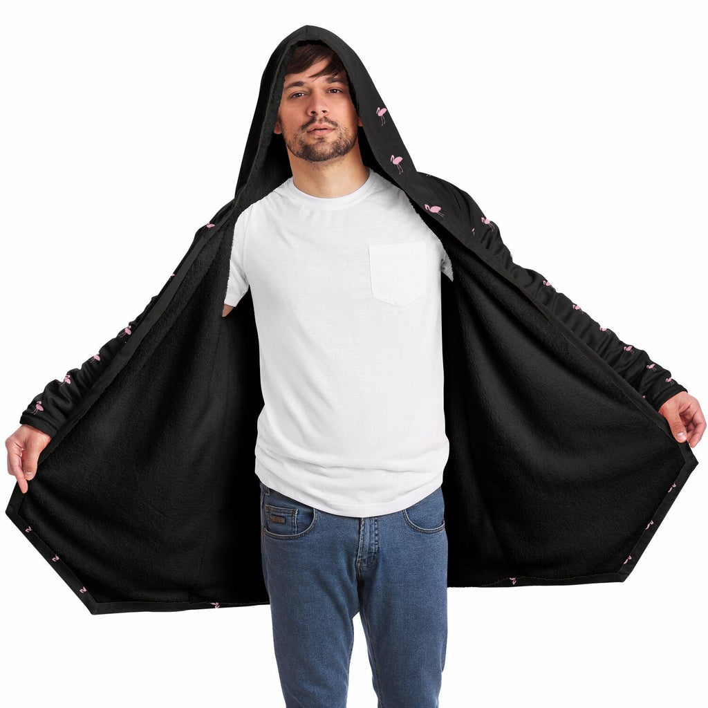 Sweat à capuche cape Flamingo Classique Noir