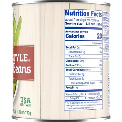 Haricots verts coupés à l'italienne Kroger, boîte de 794 g