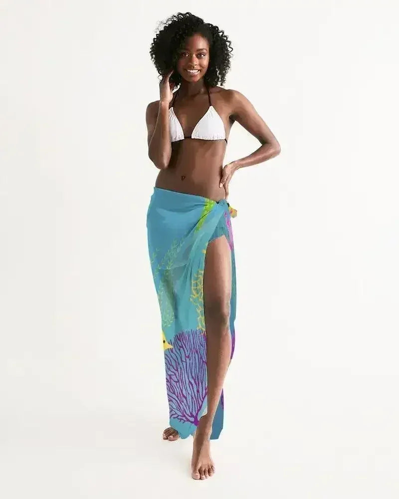 Cache-maillot bleu aquatique transparent