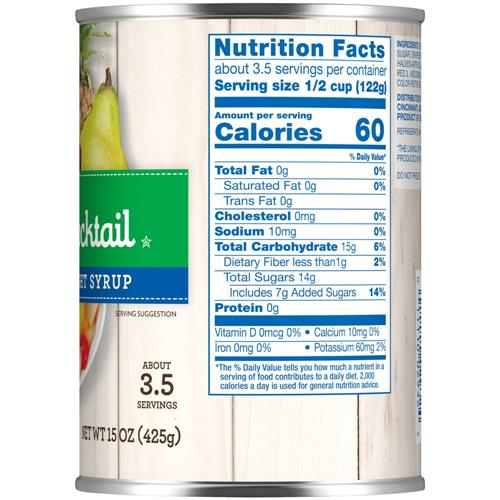 Kroger Salade de fruits en conserve dans du sirop léger 425 g