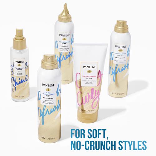 Pantene Pro-V Refresh Shampooing Sec en Spray, Volumisant et Nettoyant à la Vitamine B5, Pour Cheveux Fins, Clairsemés et Colorés, 125 ml