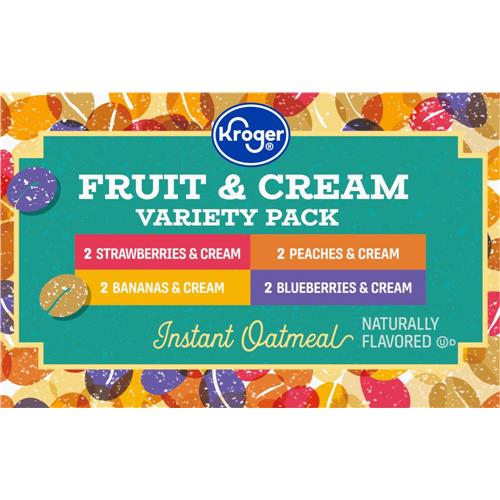 Kroger Fruits & Crème Gruau Instantané Assortiment 8 unités