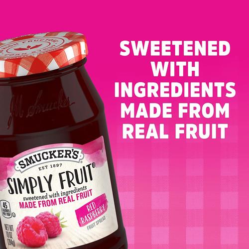 Smuckers Simply Fruit Red Raspberry Spreadable Fruit, 10 Ounces