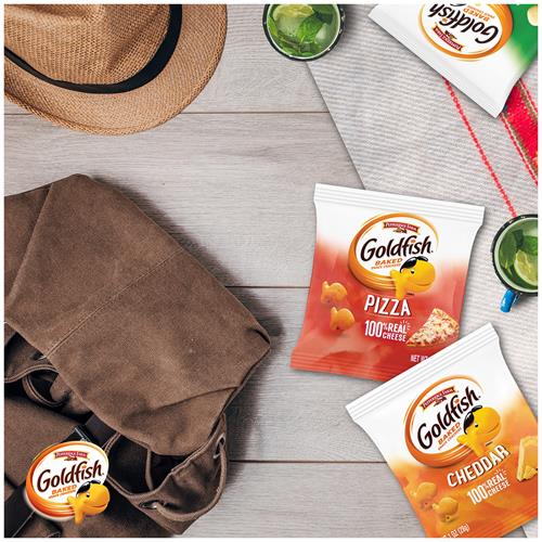 Biscuits Goldfish Say Cheeeese, assortiment de paquets de 20 unités avec cheddar, pizza et parmesan