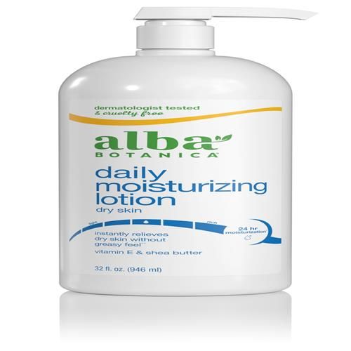 Lotion hydratante quotidienne Alba Botanica, Peaux sèches, Avec vitamine E et beurre de karité, 907 g (L'emballage peut varier)