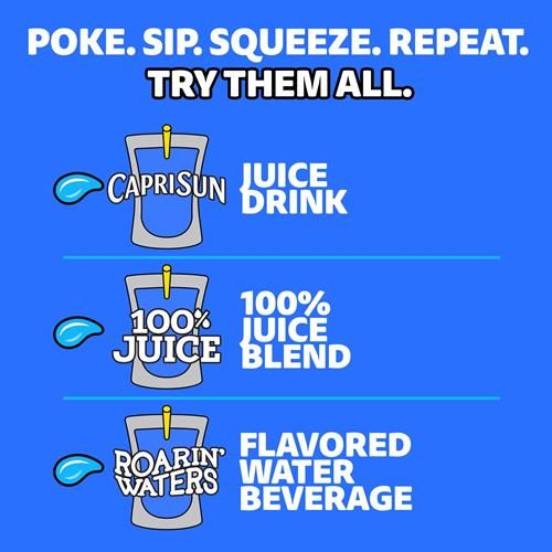 Capri Sun Fruit Punch Flavored Juice Drink Blend, 30 Ct Box, 6 Fl Oz Pouches
