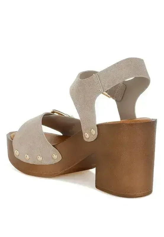 Sandales Sabots en Daim Véritable Lhasa