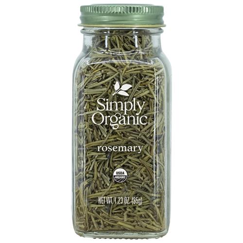 Feuilles entières de romarin Simply Organic, 34,87 grammes, Piquant, Herbacé, Goût et arôme terreux frais, Casher, Certifié biologique
