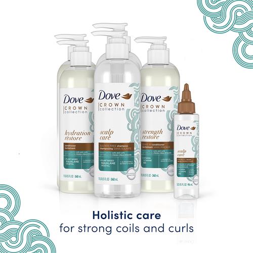 Dove Crown Collection Holistic Hair Care For Coils And Curls Hydration Restore Paraben-Free Conditioner 11.5 Oz