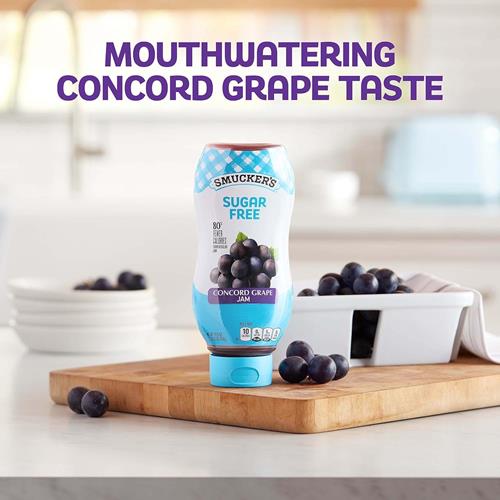 Confiture de raisins concord sans sucre à presser Smucker's, bouteille de 467 g
