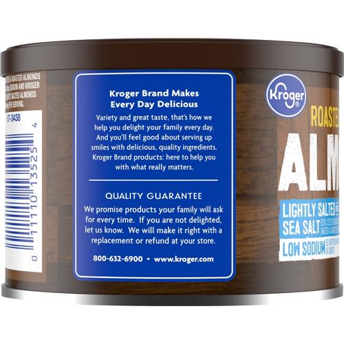 Amandes rôties légèrement salées de Kroger 6 oz
