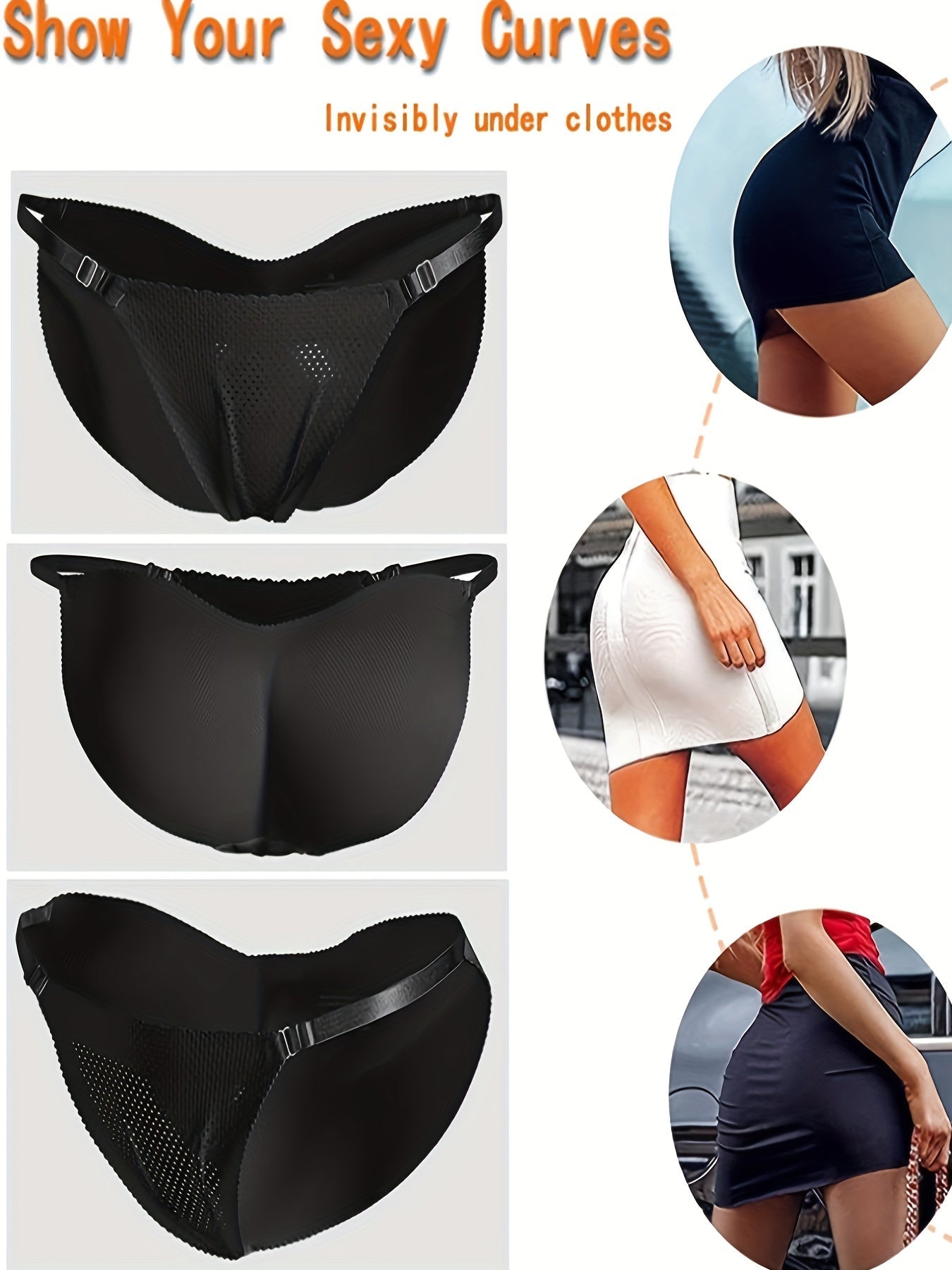 Culotte Invisible Push-up Effet Faux Fesses pour Femme – Lingerie Féminine Ultra-Fine, Respirante et Sans Couture pour un Rehaussement Naturel et un Confort Optimal Toute la Journée