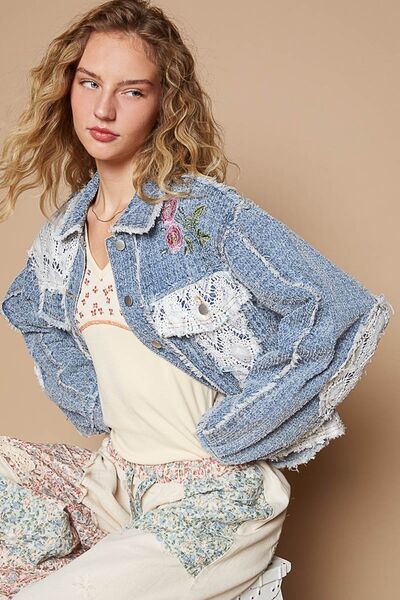 Veste Boutonnée Élégante et Délicate en Crochet Brodé, Style Bohème, Charmante et Classique