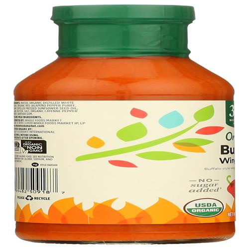 Sauce Ailes de Poulet Buffalo Biologique Whole Foods Market, 12,5 oz