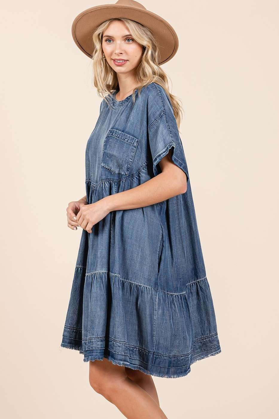 Robe Courte Ample Coupe Relax Bohème Confortable et Respirante pour Femme