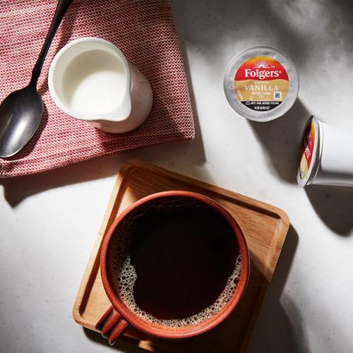 Café Folgers French Vanilla arôme artificiel, capsules Keurig K-Cup, boîte de 10