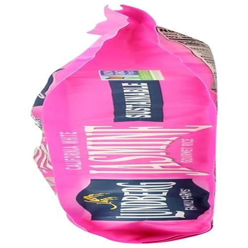 Lundberg Family Farms - Riz Jasmin Blanc, Riz en Vrac à Grains Longs de Qualité Supérieure, Texture Non Collante, Cultivé en Californie, Saveur Légère et Beurrée, Arôme Agréable, Sans Gluten, Sans OGM, Végétalien, Casher (4,5 kg) -