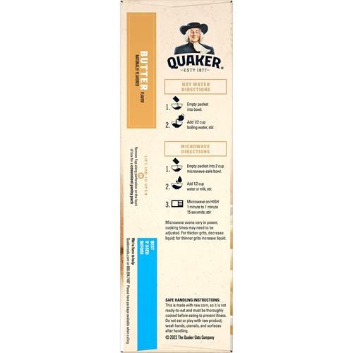 Quaker Instant Grits, beurre, sachets de 0,98 oz (paquet de 10)
