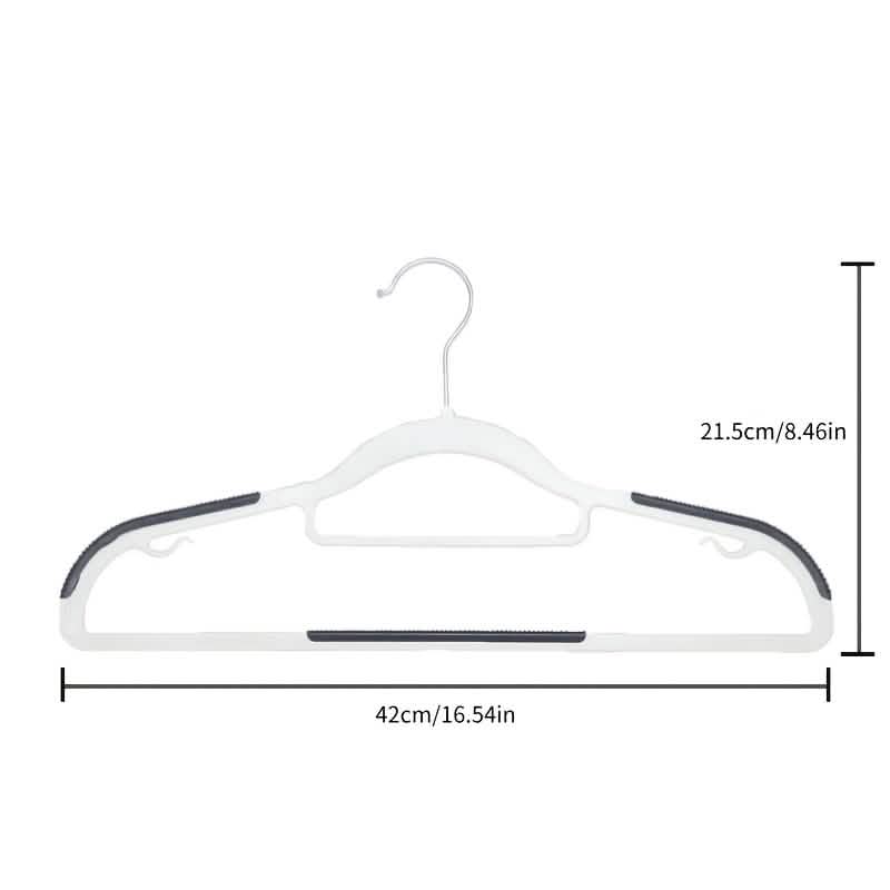 Lot de 10 cintres en plastique robuste antidérapants