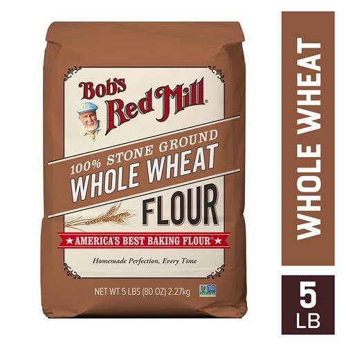 Farine de blé entier Bob's Red Mill, 2,27 kg (Lot de 1) - Grains entiers, végétalien, casher