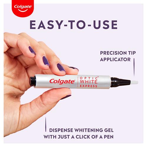 Colgate Optic White Express Stylo Blanchissant Dents 35 Traitements, Sans Danger Pour L'émail, Conçu Pour Ne Pas Provoquer de Sensibilité Dentaire, 2,3 g