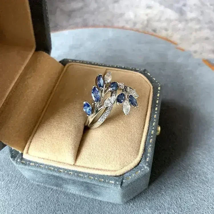 Bague Entourage Vigne Grappe de Fleurs Diamant à Haute Teneur en Carbone