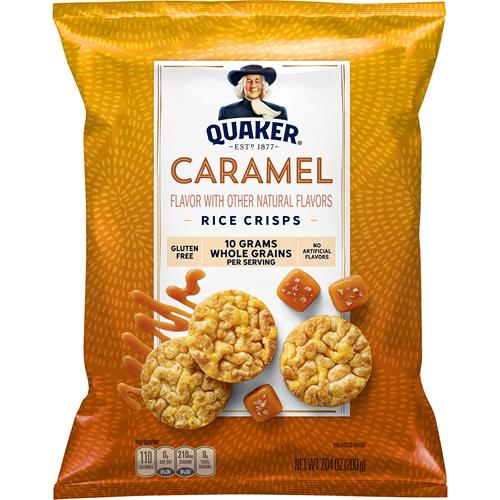 Gâteaux de riz soufflé Quaker, saveur maïs caramel, sachet de 199,6 g