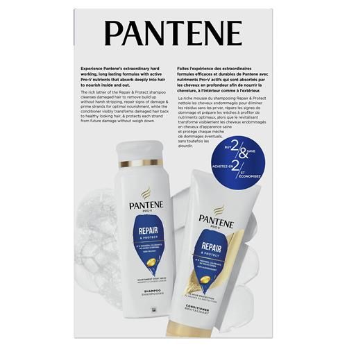 Pantene Pro-V Shampoing Réparateur et Protecteur, 354 ml + Revitalisant, 307 ml