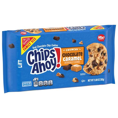 Chips Ahoy! Biscuits croquants au chocolat, au caramel et aux pépites de chocolat, grand format, 393,5 g