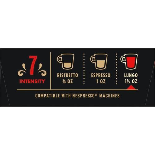 Capsules de café Private Selection pour machines Nespresso Original Lungo Forte Espresso Torréfaction Foncée 10 ct