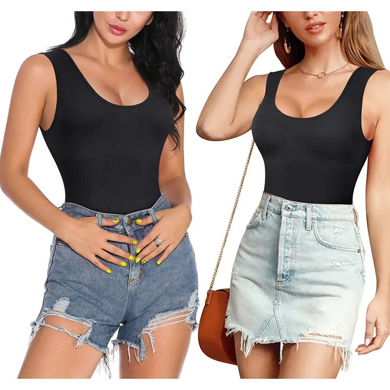 Body gainant grande taille avec contrôle du ventre, rehausseur de fesses et soutien-gorge intégré, body shaper ouvert à l'entrejambe pour femmes