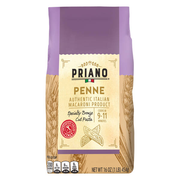 Pâtes Penne Priano Coupées Bronze, 1 lb