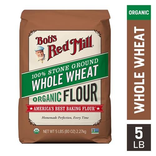 Farine de blé entier biologique, 2,27 kg (paquet de 1) de Bob's Red Mill - Sans OGM, grains entiers, végétalienne, casher