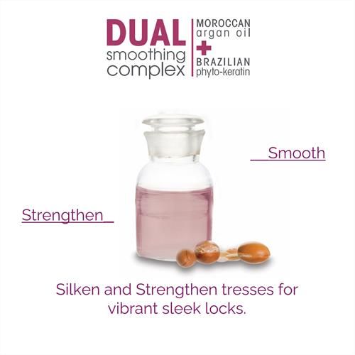Giovanni Shampoing Ultra-Lissant 2Chic - Phyto-Kératine Brésilienne et Huile d'Argan Marocaine, Formule Anti-Frisottis, Noix de Coco, Beurre de Karité, Pro-Vitamine B5, Sans Danger pour Cheveux Colorés, Sans Parabènes - 710 ml