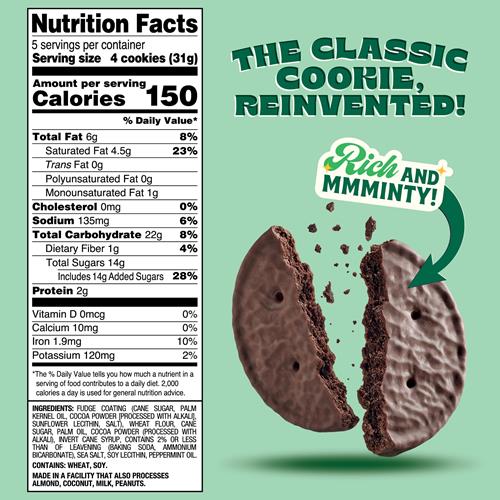 Back To Nature Biscuits Fudge Menthe - Végan, Sans OGM, Faits à base de farine de blé, Snacks Délicieux, 156 g