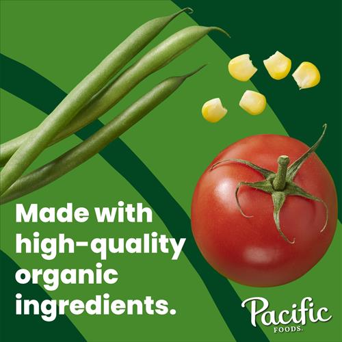 Soupe de légumes copieuse biologique Pacific Foods, à base de plantes, boîte de 462 g
