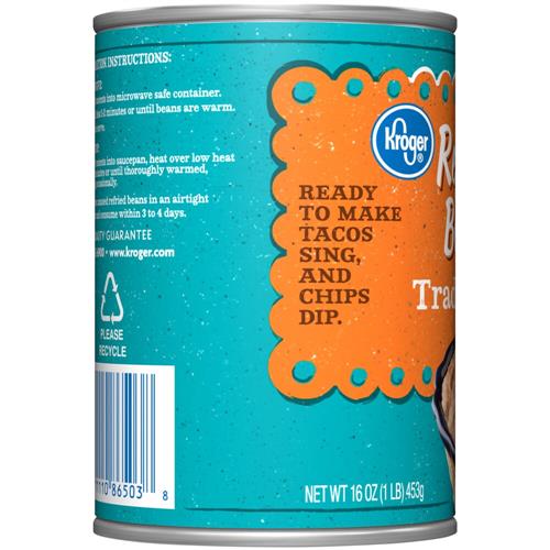 Haricots frits traditionnels Kroger 454 g