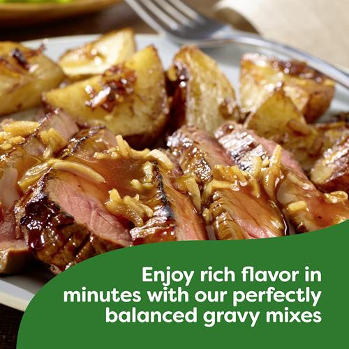 Mélange de sauce Knorr pour des repas et des accompagnements délicieux et faciles, au jus, sans arômes artificiels, sans glutamate monosodique ajouté, 17 g