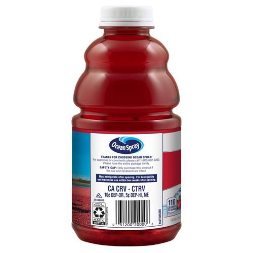 Boisson aux canneberges originale Ocean Spray, 110 calories par portion, bouteille de 946 ml