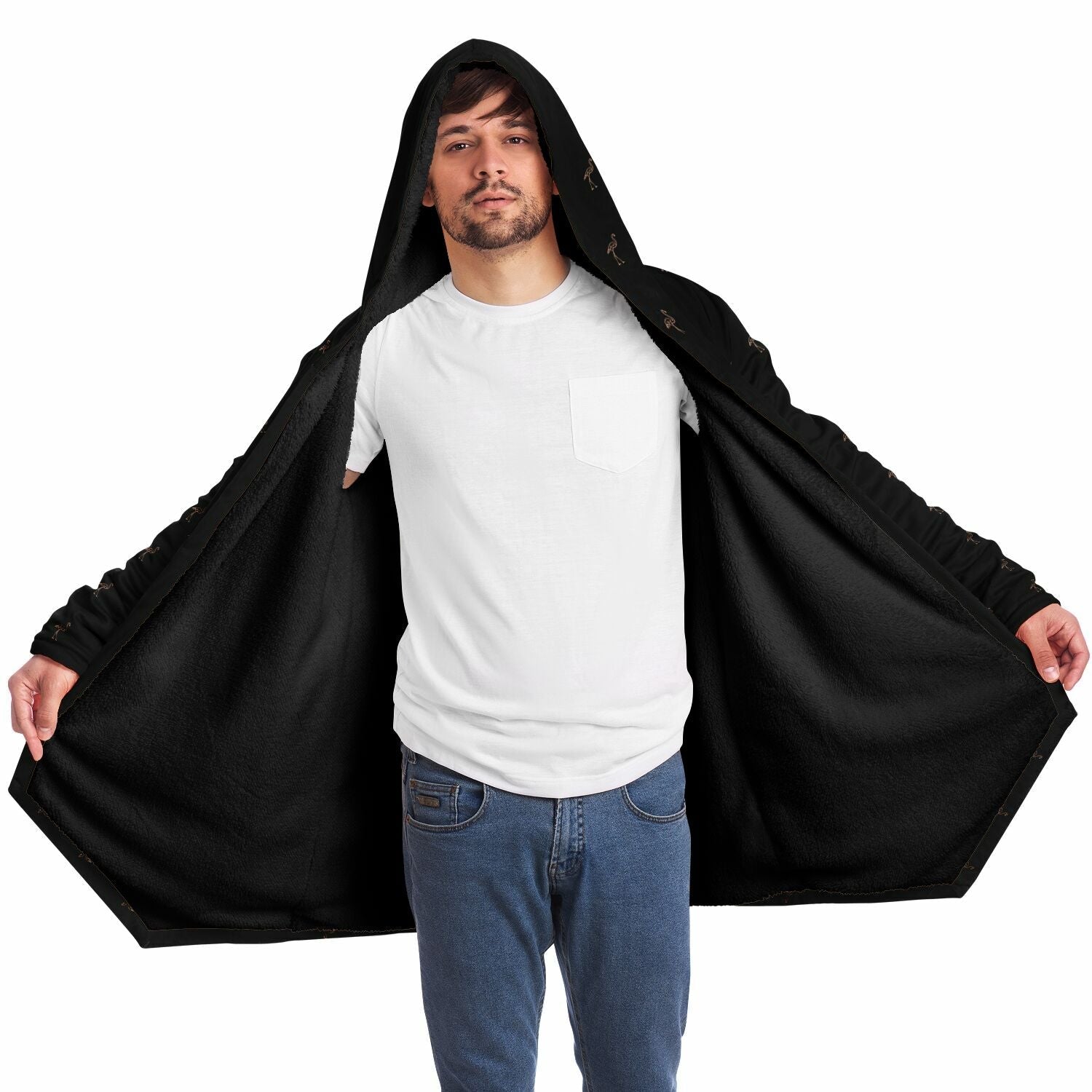 Classic Flamingo Silhouette Cloak Hoodie