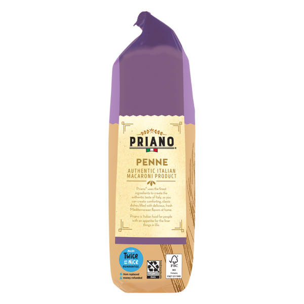 Pâtes Penne Priano Coupées Bronze, 1 lb