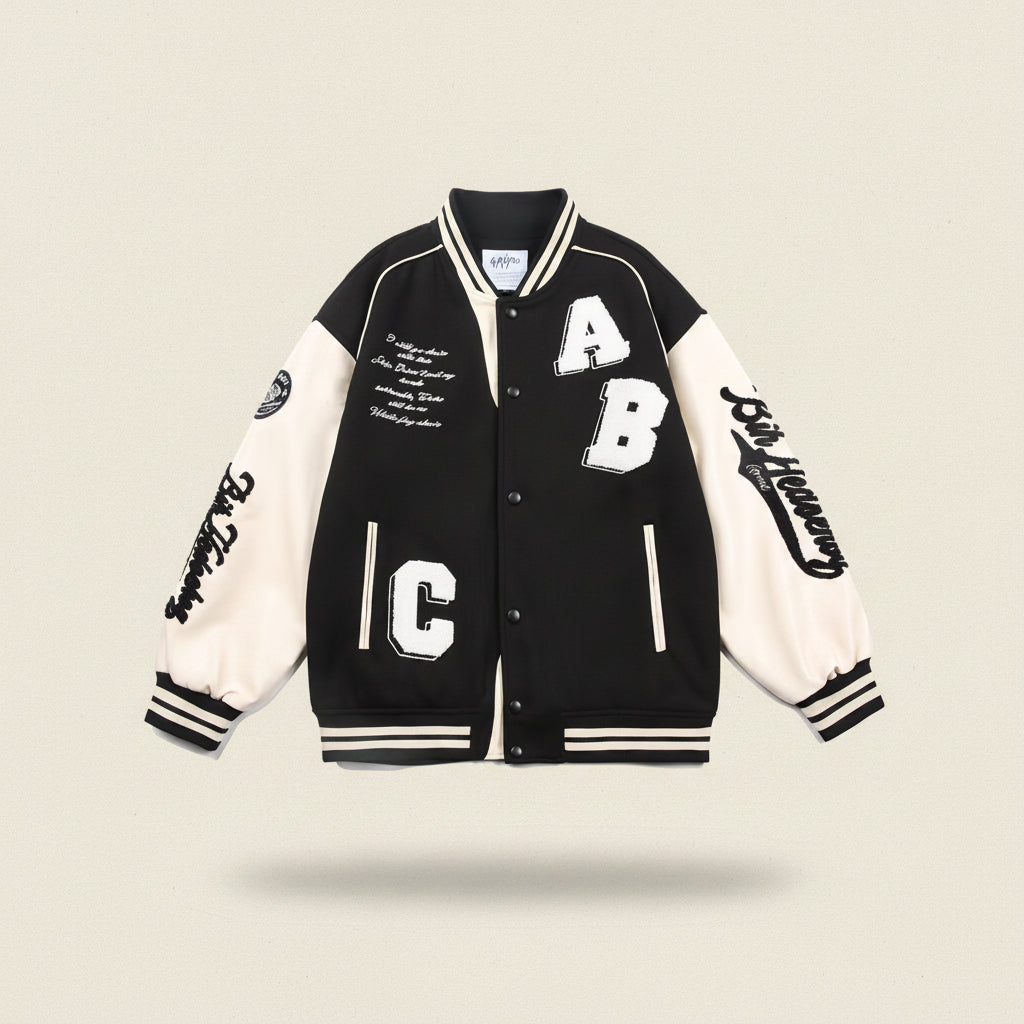 Blouson bomber oversize en laine d'agneau Y2K pour femme