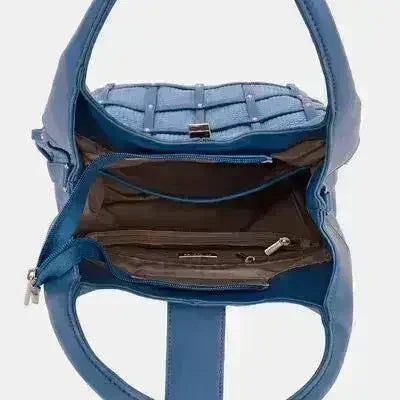 Sac fourre-tout David Jones Rivet – Sac cabas moyen en similicuir PU tendance | Femstylo