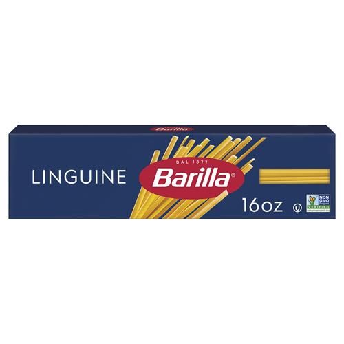 Pâtes Linguine Barilla, boîte de 450 g – Pâtes sans OGM à base de semoule de blé dur – Marque de pâtes n°1 en Italie – Pâtes certifiées casher