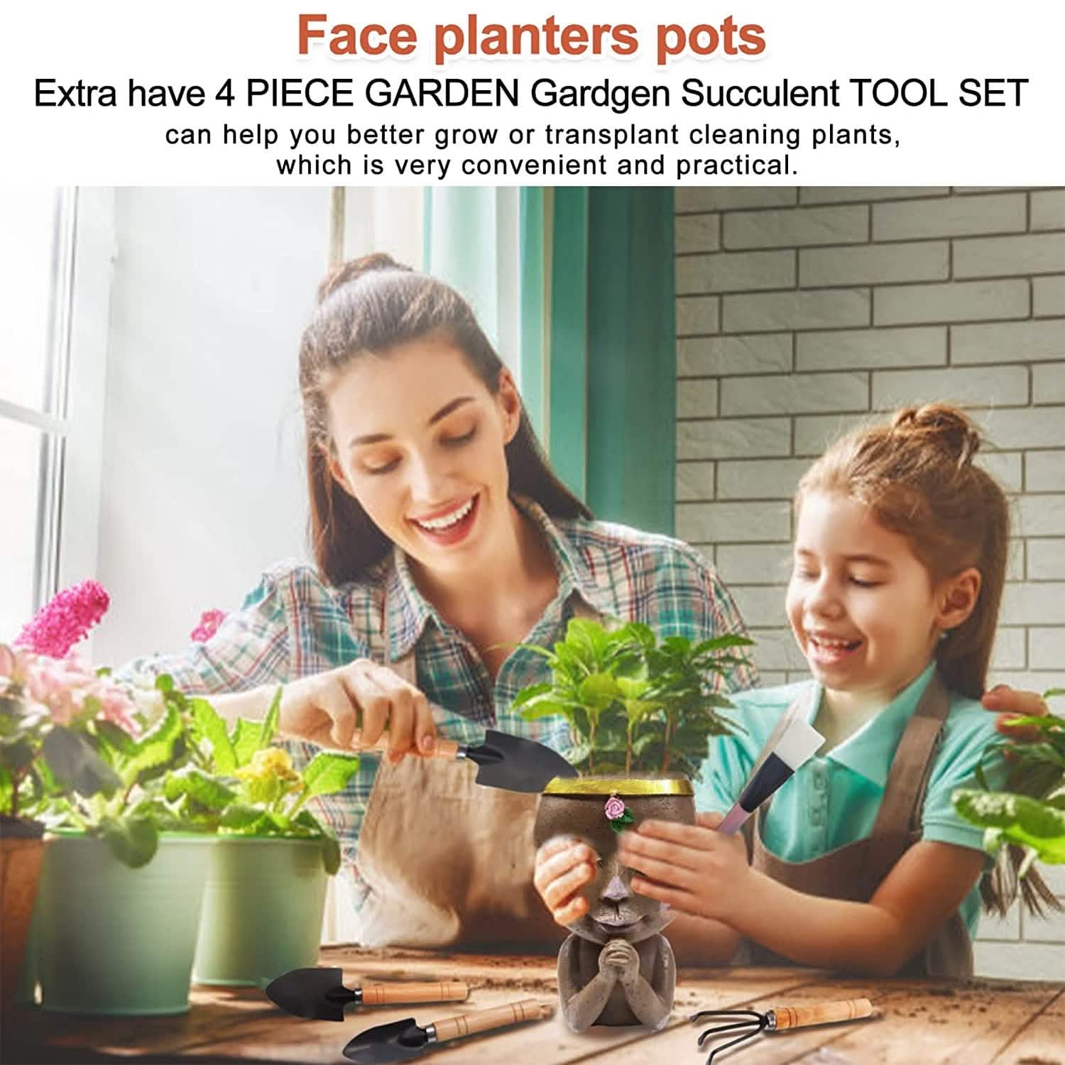 Pots de fleurs visages - Jardinières tête uniques