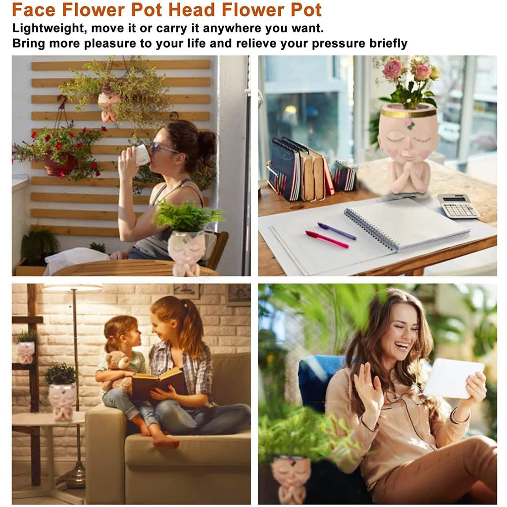Pots de fleurs visages - Jardinières tête uniques