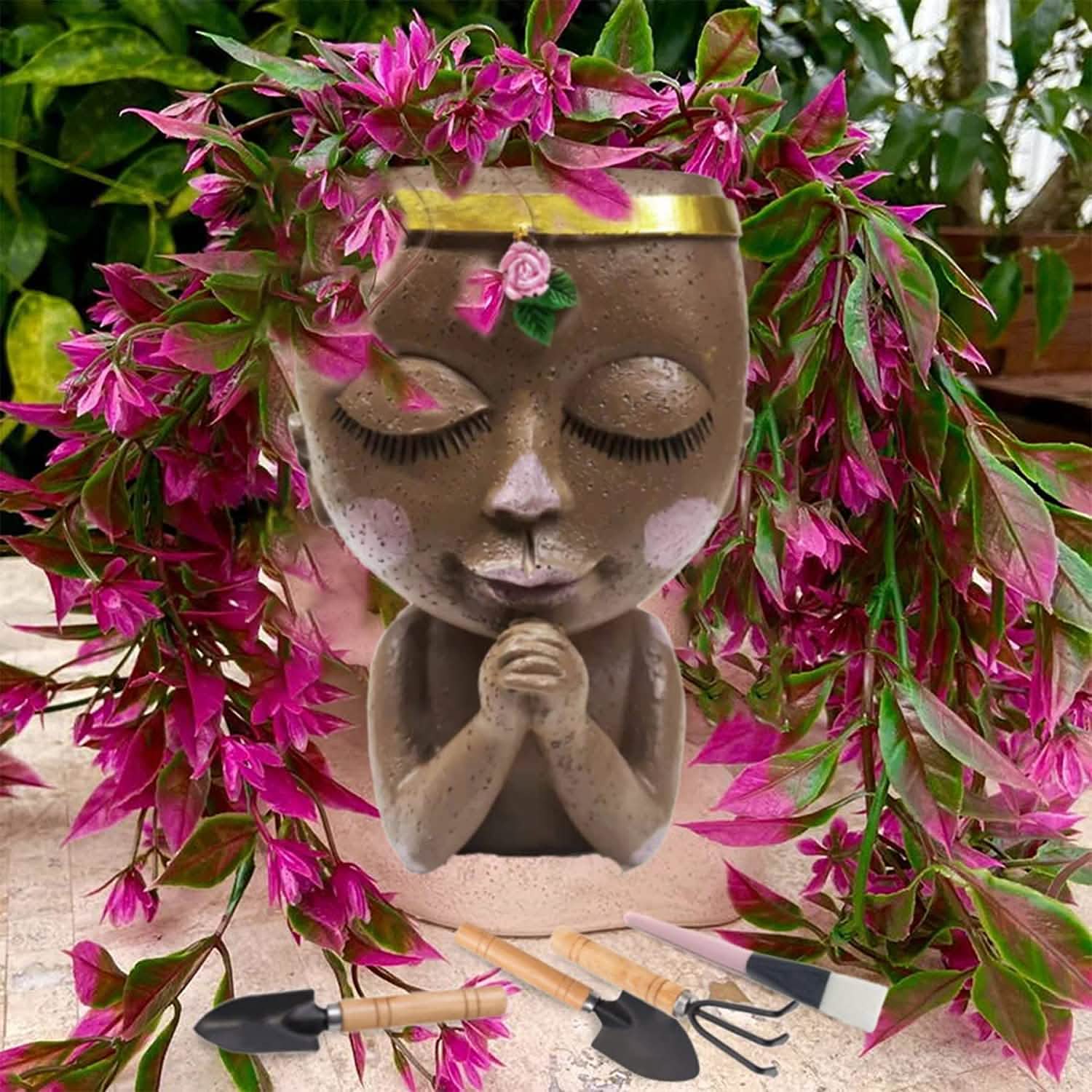 Pots de fleurs visages - Jardinières tête uniques