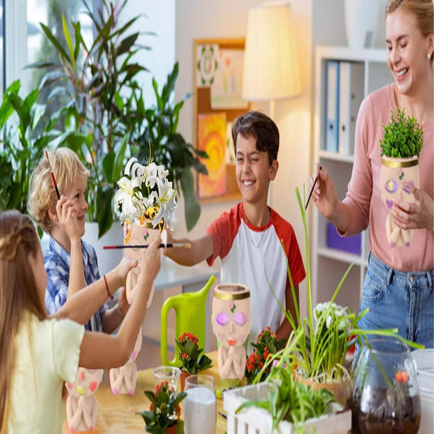 Pots de fleurs visages - Jardinières tête uniques